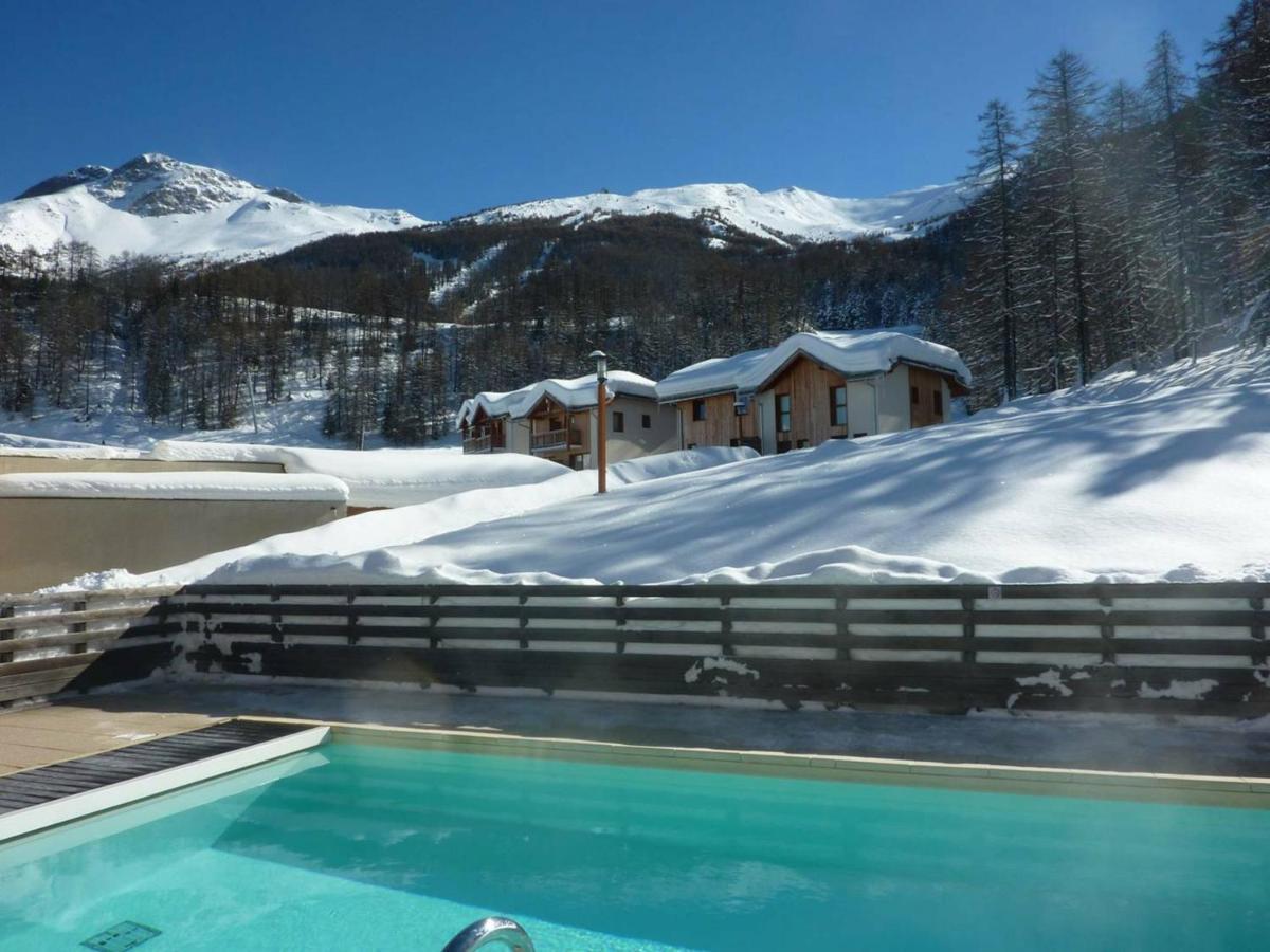 Vila Chalet Mitoyen Aux Orres 1800 Avec Piscine Chauffee, Sauna, Hammam, Pour 6/7 Pers. A Deux Pas Des Pistes - Fr-1-322-114 Les Orres Exteriér fotografie